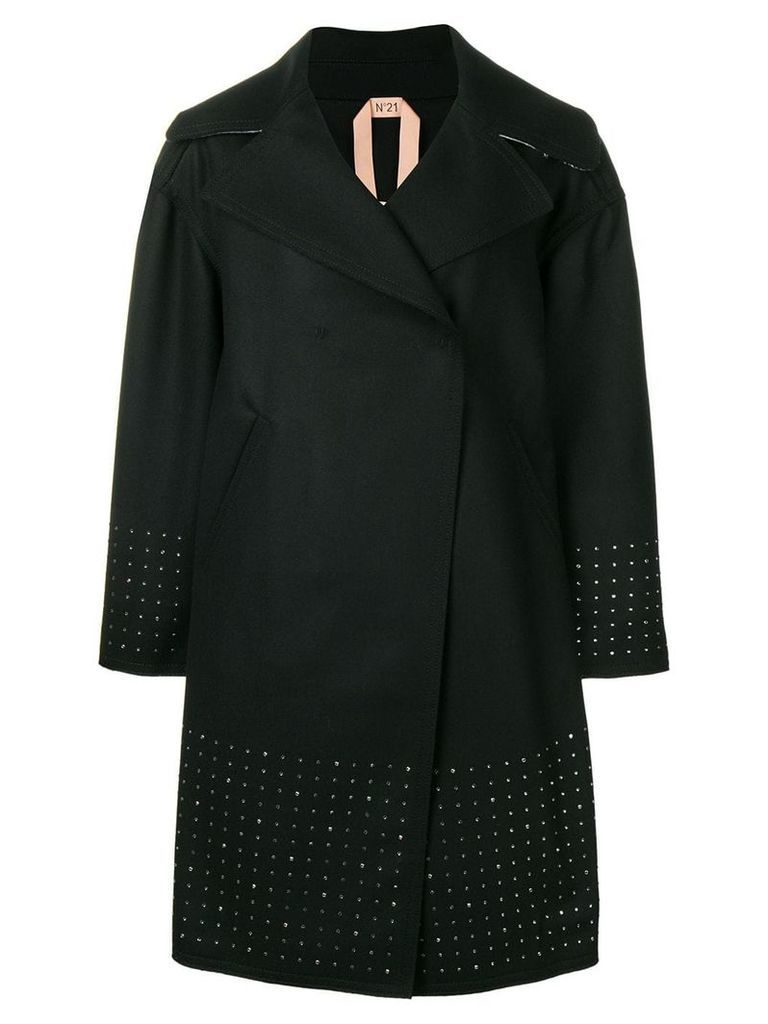 Nº21 oversized double-breasted coat - Black