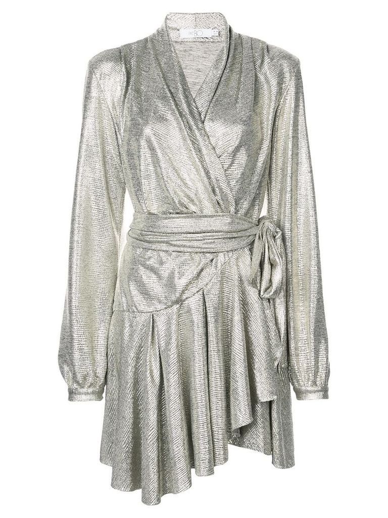 Patbo Cara lamé wrap dress - Grey
