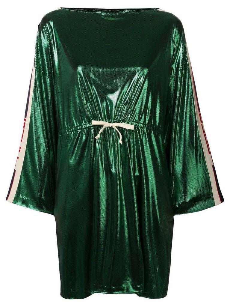 Gucci side panelled short dress - Green