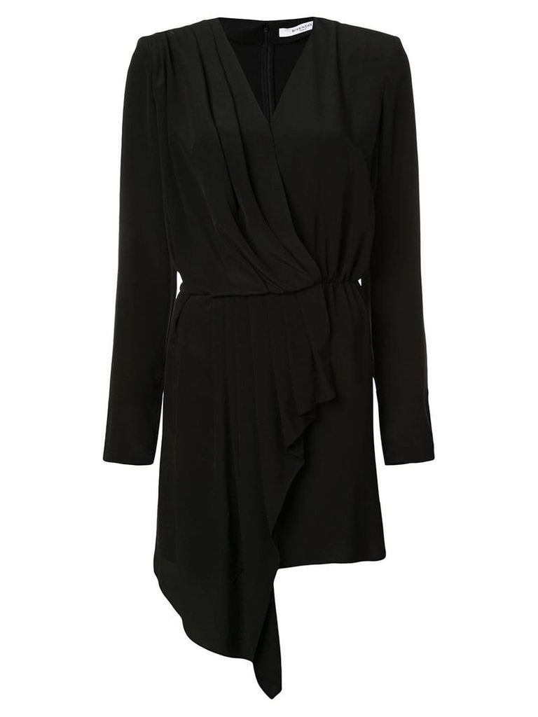 Givenchy short draped wrap dress - Black