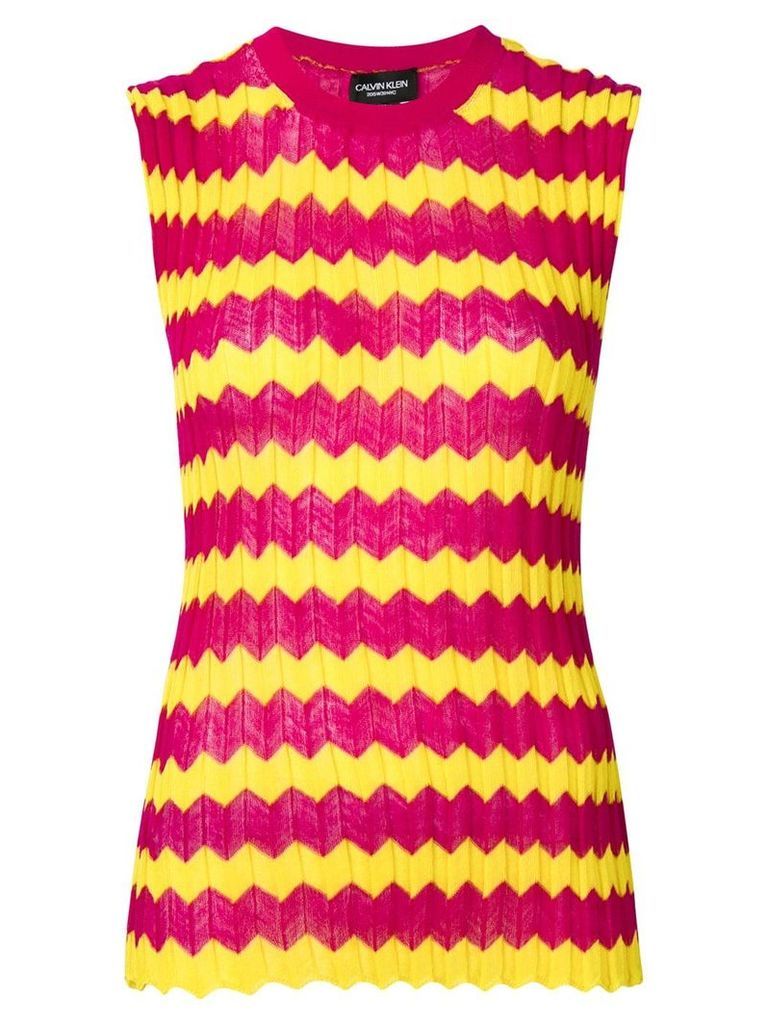 Calvin Klein 205W39nyc zig zag knitted top - PINK