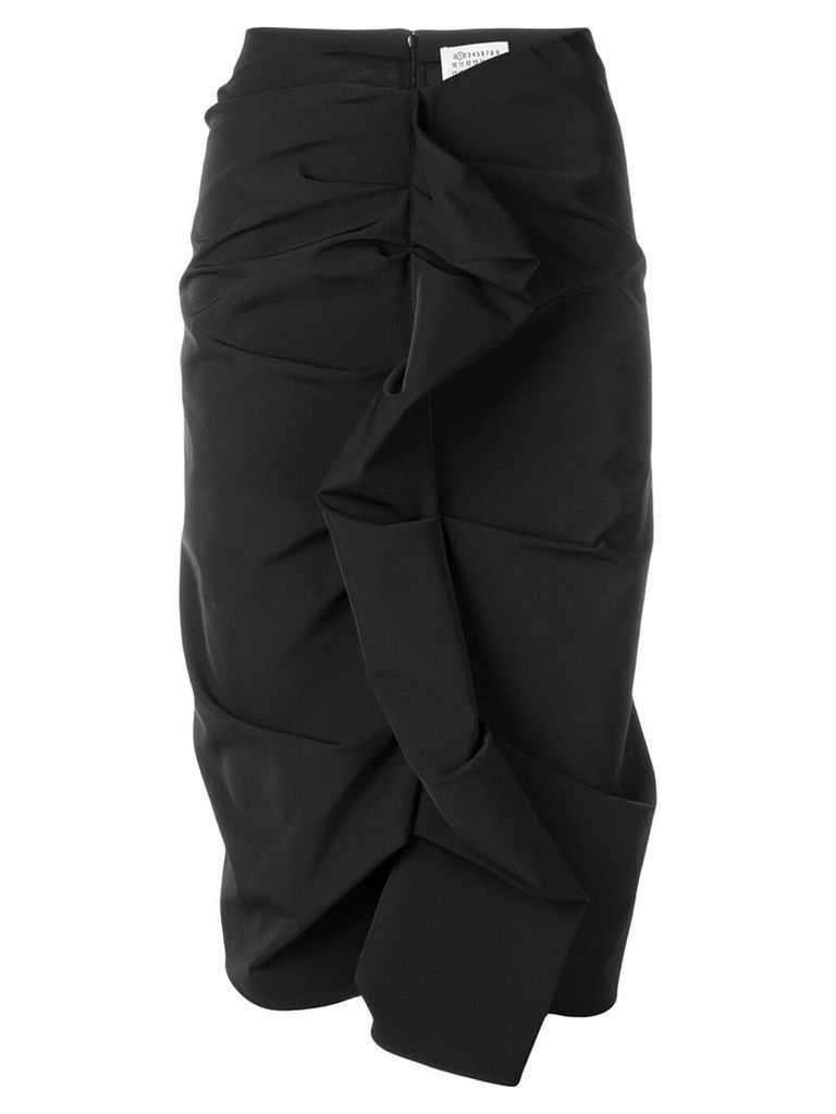 Maison Margiela ruffled pencil skirt - Black