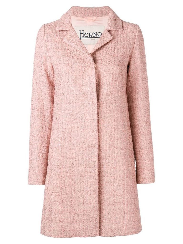 Herno concealed front coat - PINK