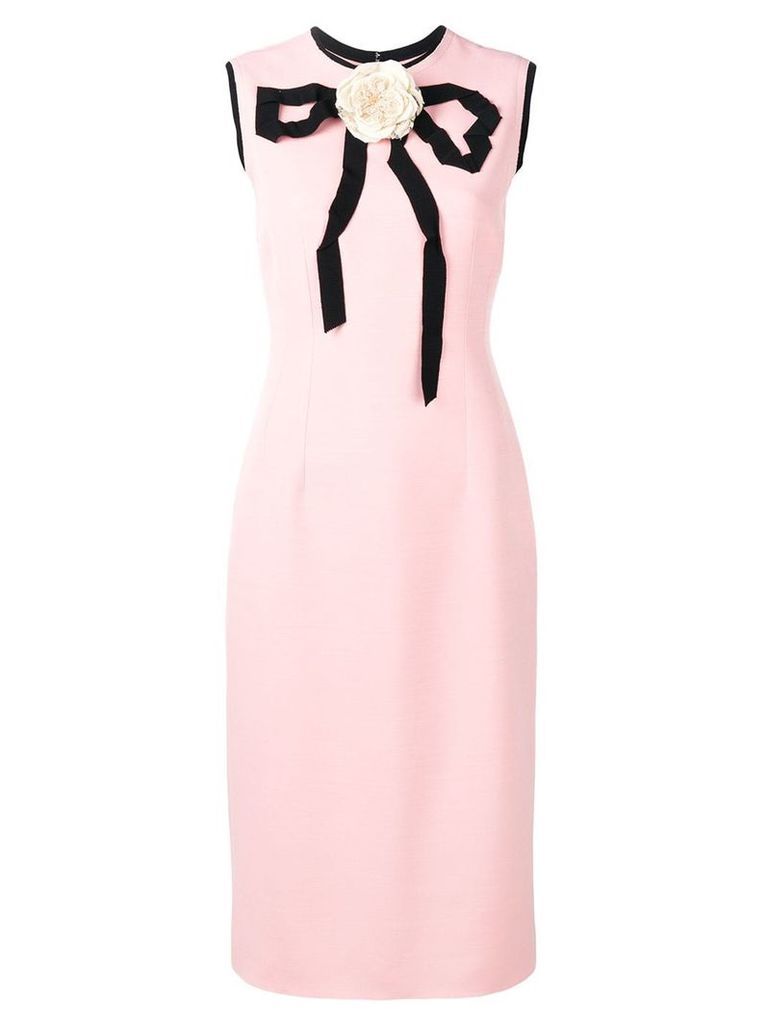 Gucci rose bow detail dress - Pink