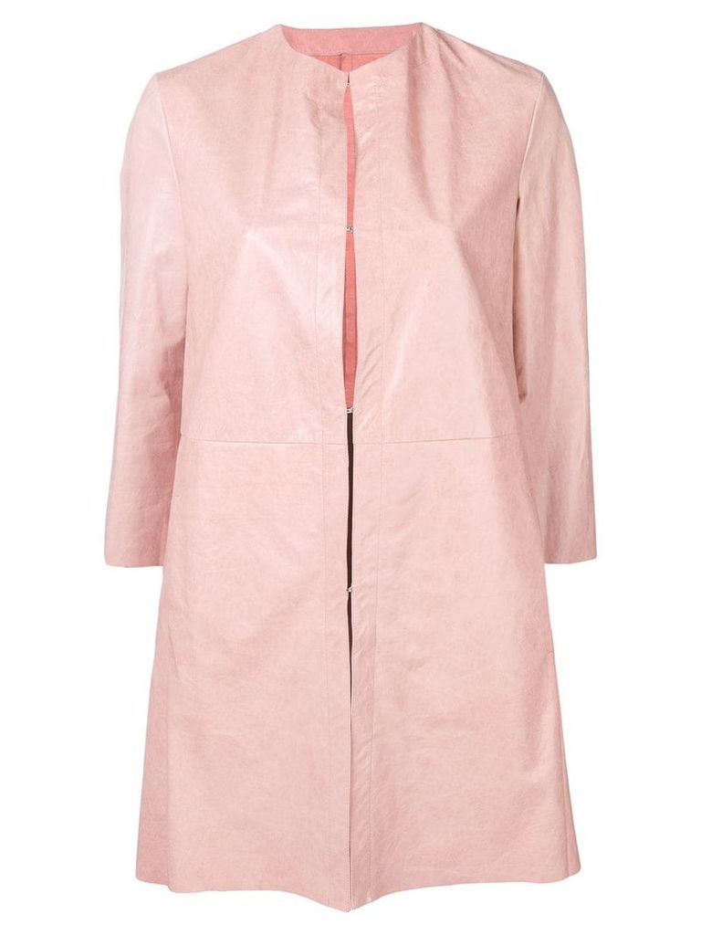 Drome leather overcoat - Pink