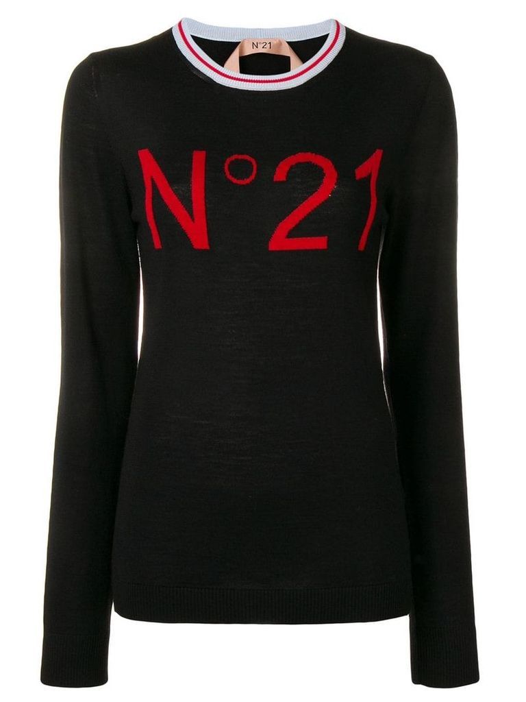 Nº21 logo basic jumper - Black