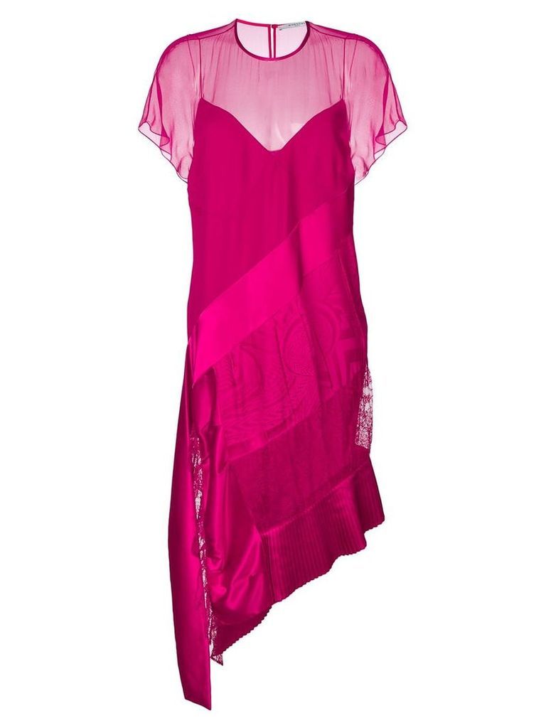 Givenchy layered asymmetric midi dress - Pink