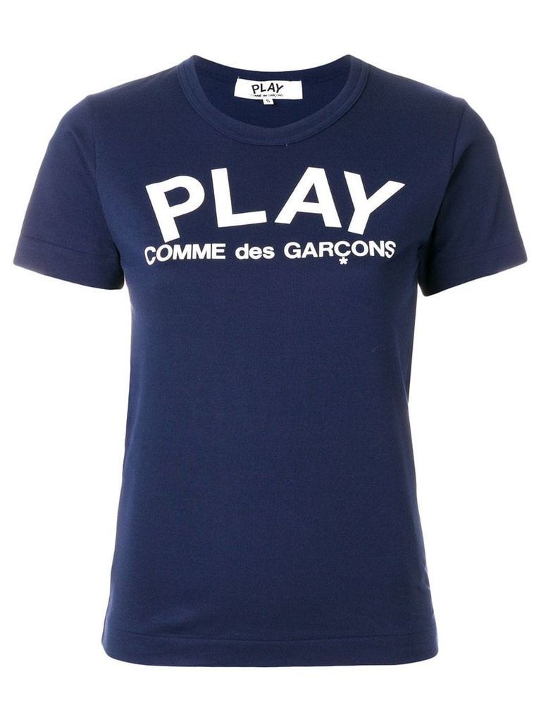 Comme Des Garçons Play slim fit logo T-shirt - Blue