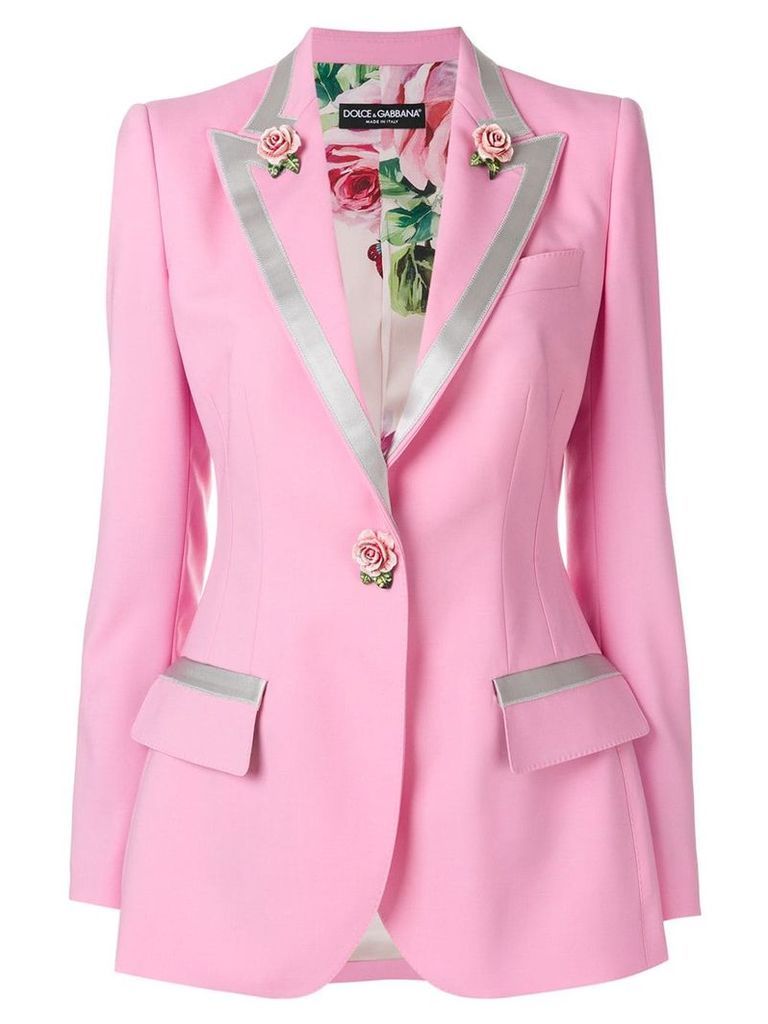 Dolce & Gabbana single-breasted rose blazer - PINK