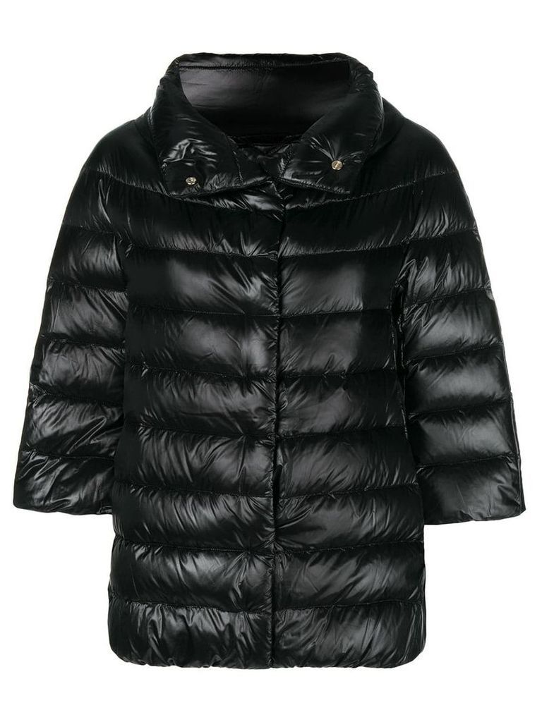 Herno 3/4 sleeve puffer jacket - Black