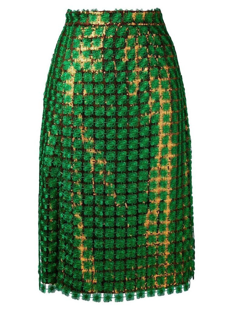 Marco De Vincenzo contrast sequin skirt - Green