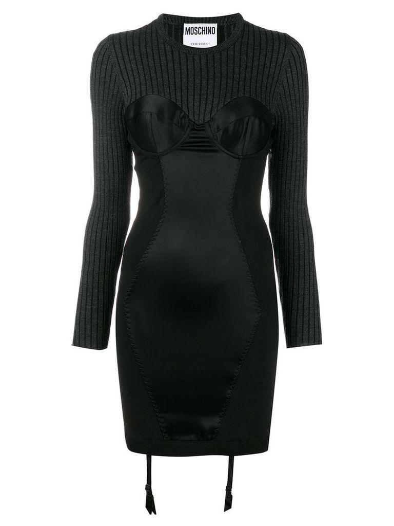 Moschino knit fitted dress - Black