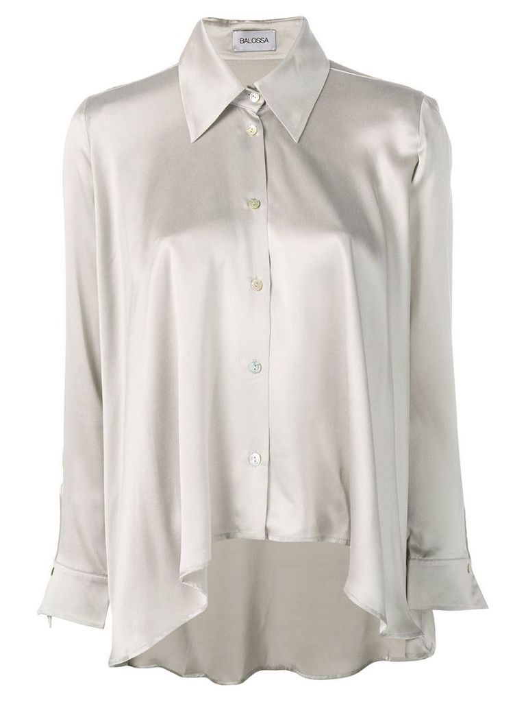 Balossa White Shirt asymmetric silk shirt - Grey