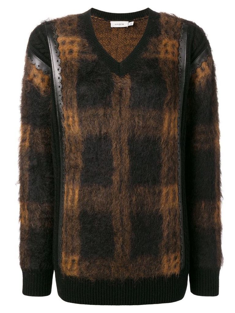 Coach check sweater - Brown