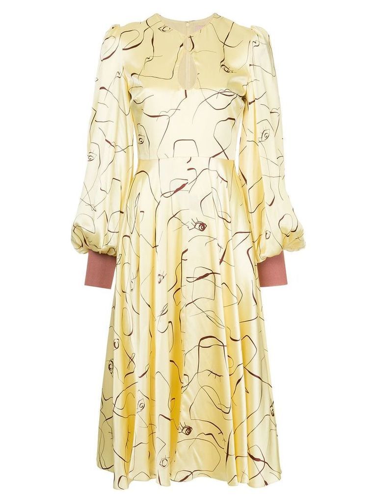 Roksanda Herona abstract print dress - Yellow