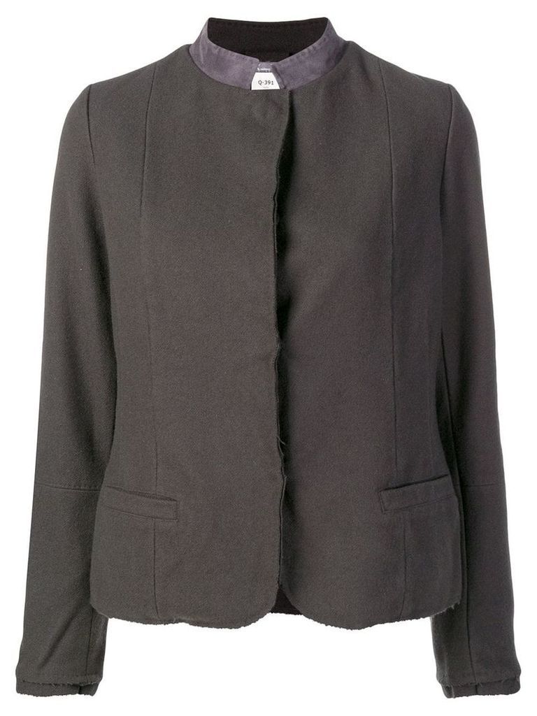 Kristensen Du Nord contrast collar fitted jacket - Grey