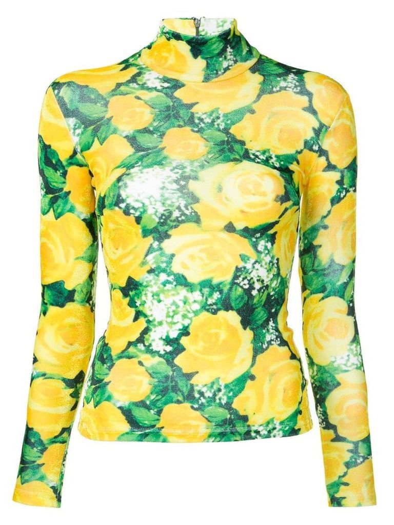 Richard Quinn floral print jersey - Yellow