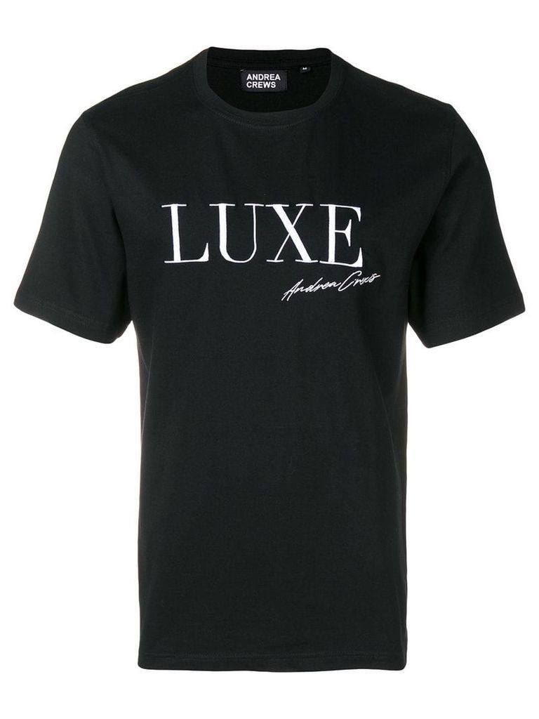 Andrea Crews embroidered Luxe T-shirt - Black