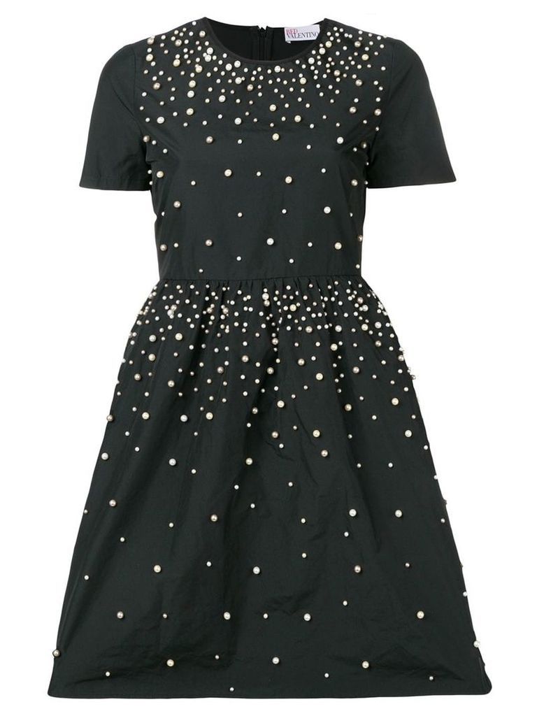 Red Valentino faux-pearl embellished dress - Blue