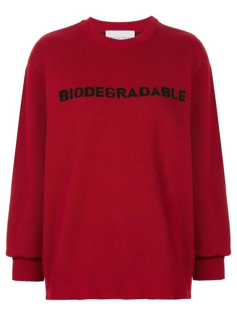 Strateas Carlucci 'Biodegradable' knit sweater - Red