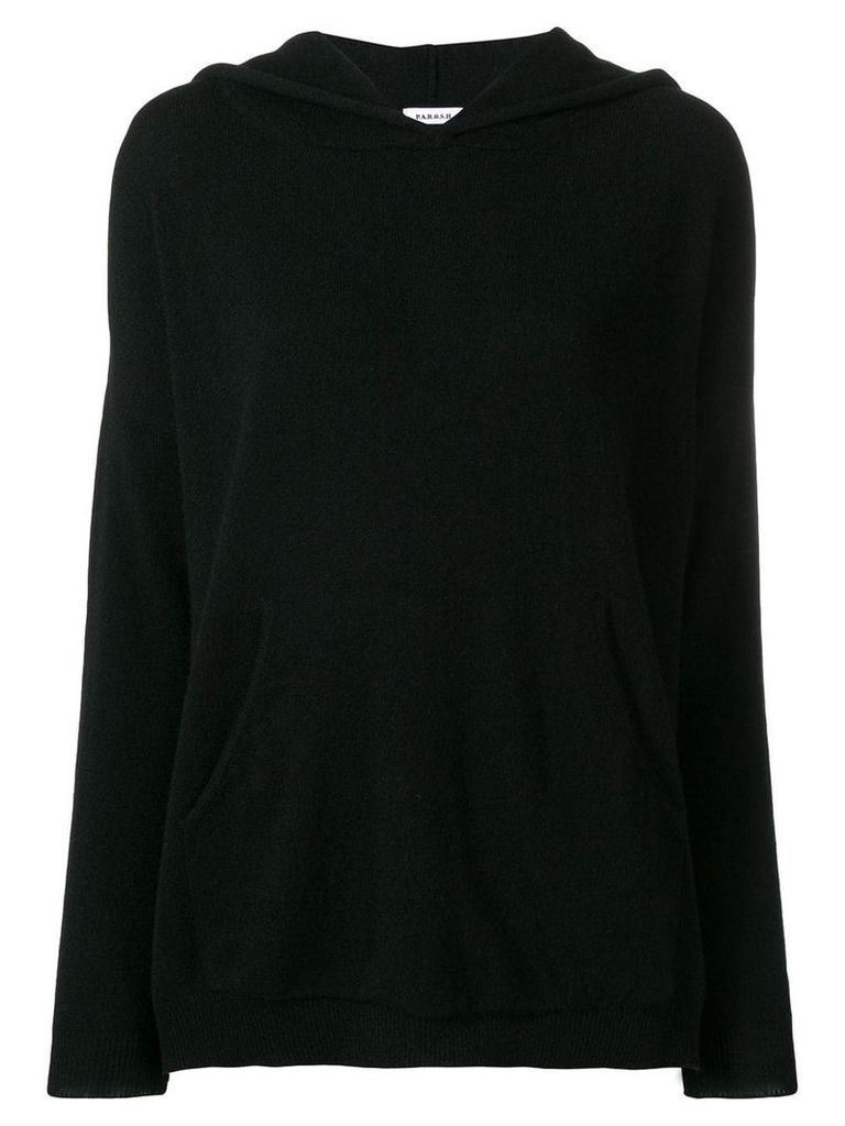 P.A.R.O.S.H. cashmere knitted hoodie - Black