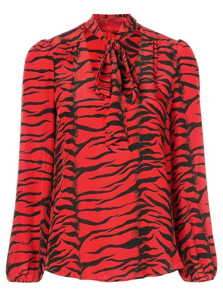Rixo tiger print blouse - Red