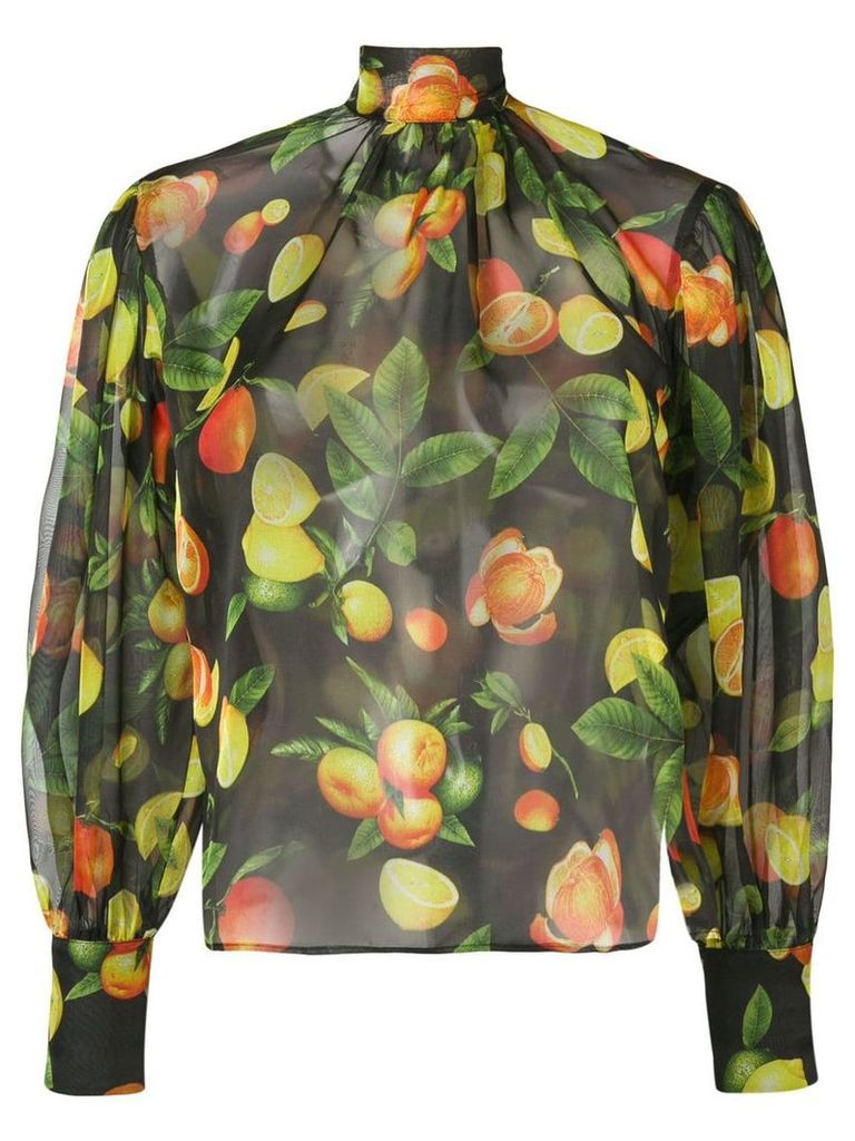 MSGM fruit print blouse - Green