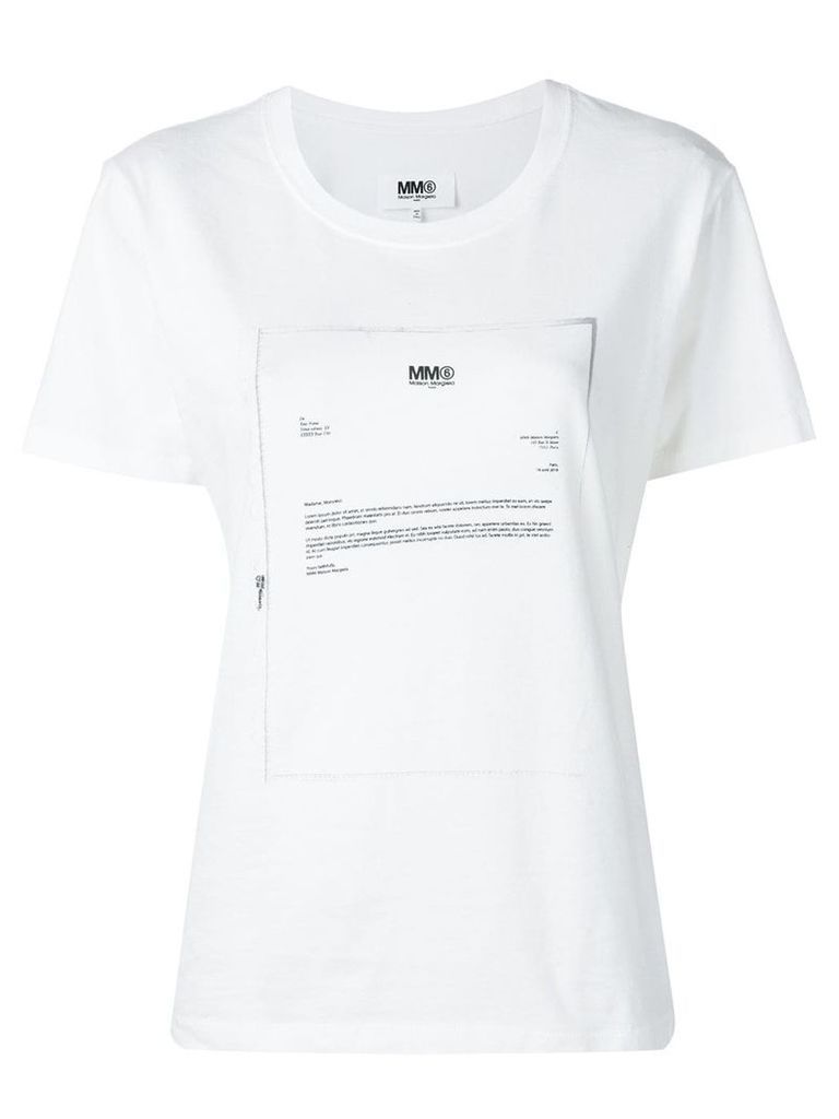 Mm6 Maison Margiela letter print T-shirt - White