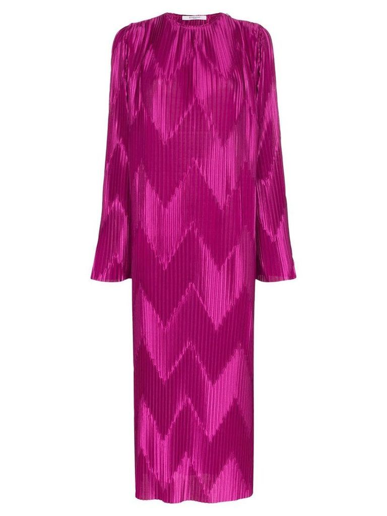 Givenchy Chevron pleat loose-fit dress - Purple