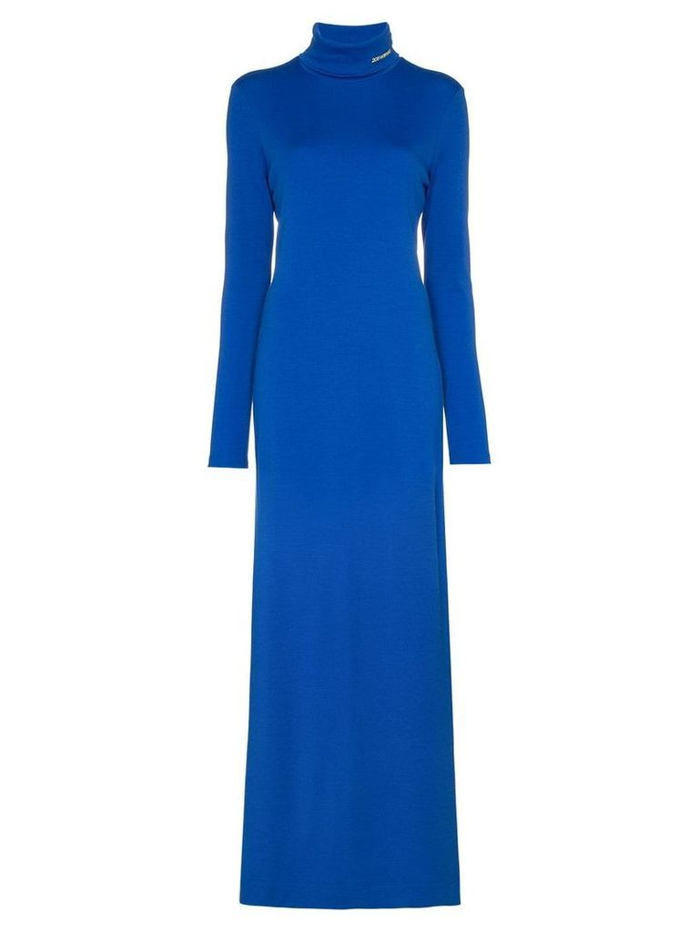 Calvin Klein 205W39nyc roll-neck fitted maxi dress - Blue