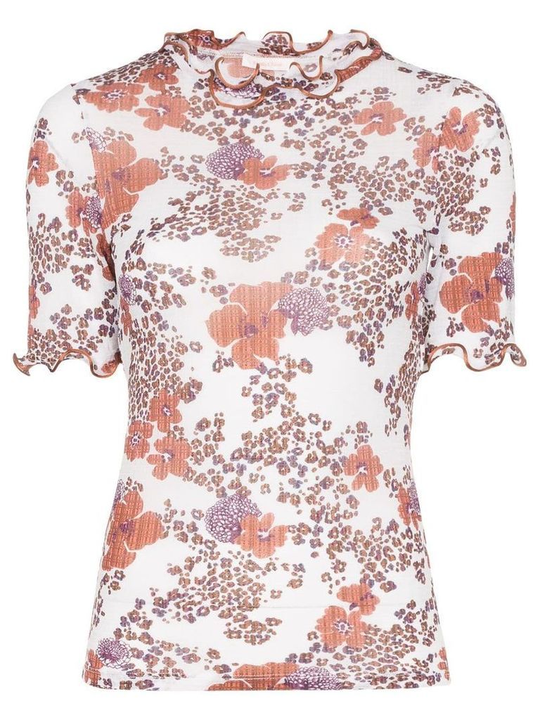 See By Chloé Floral Print Blouse - White