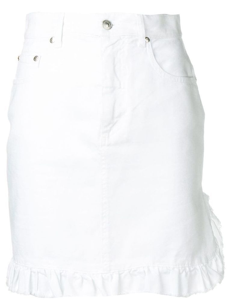 MSGM ruffle detail skirt - White