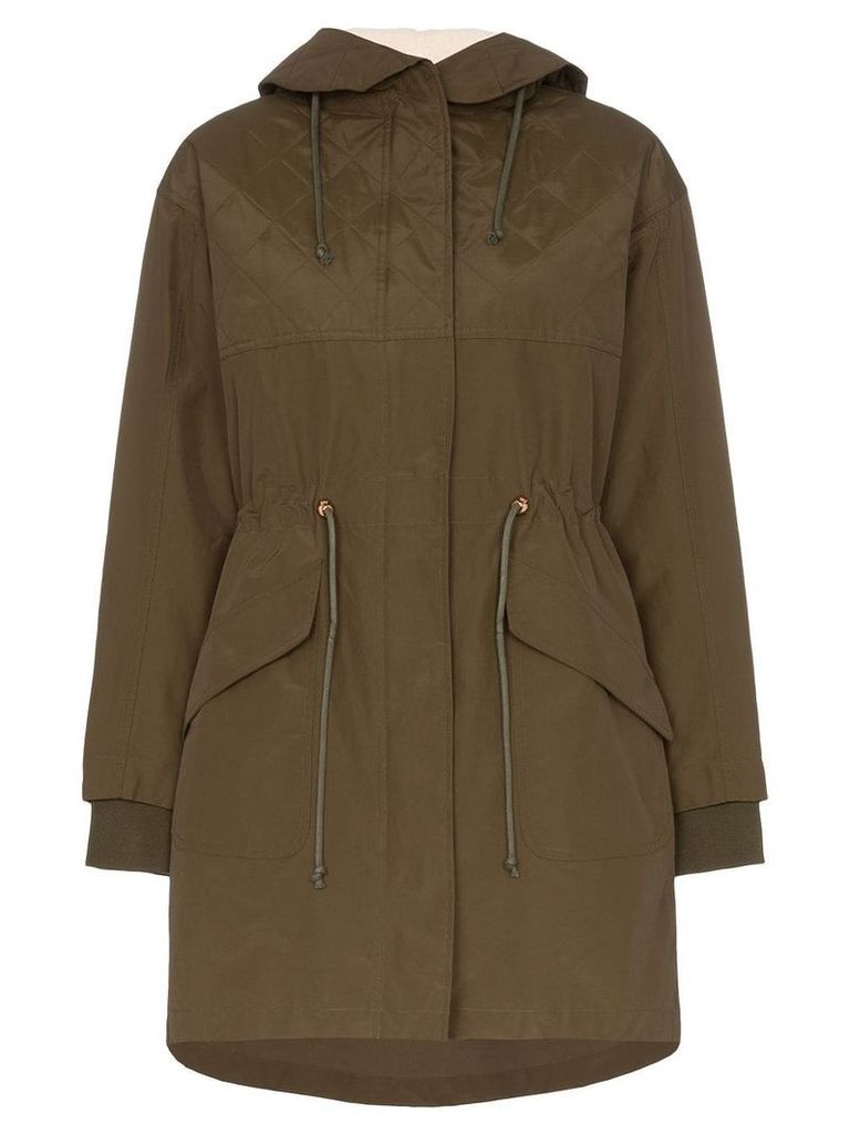 See By Chloé hooded zip up parka - Green