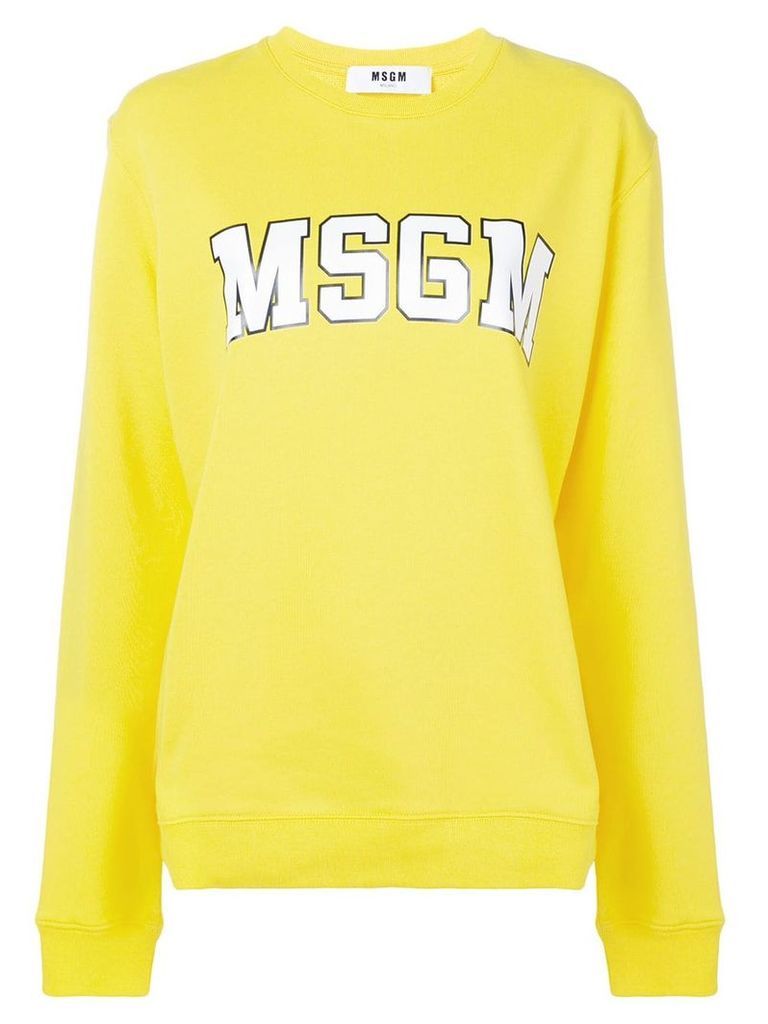 MSGM logo-print sweatshirt - Yellow