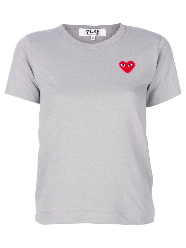 Comme Des Garçons Play logo print T-shirt - Grey