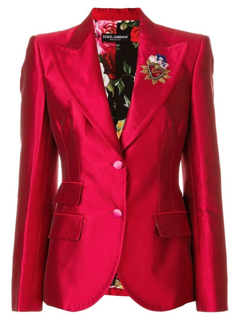 Dolce & Gabbana Giacca crest detail blazer - Red