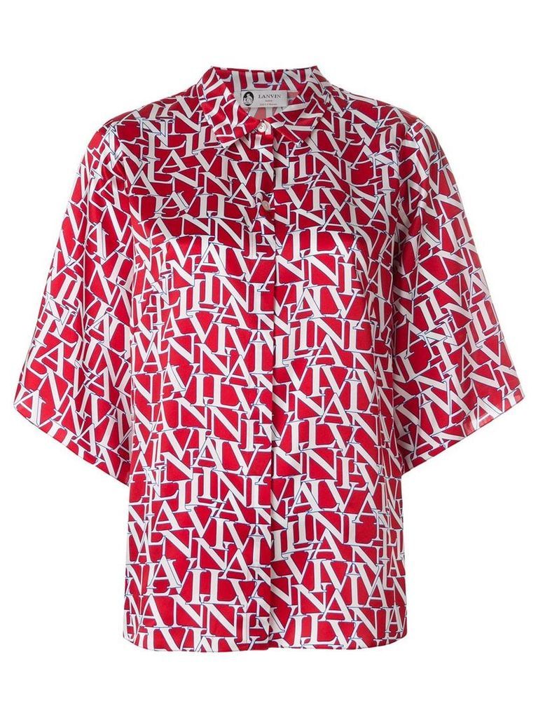 Lanvin logo printed shirt - Red