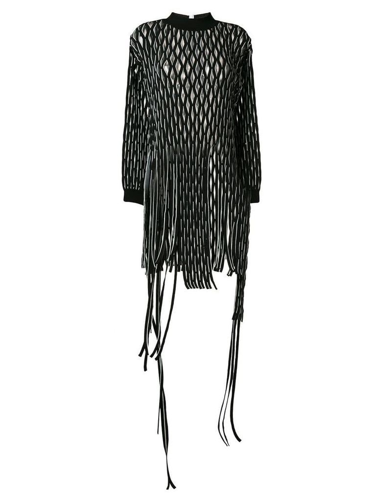 1017 ALYX 9SM cut out tassel sweatshirt dress - Black