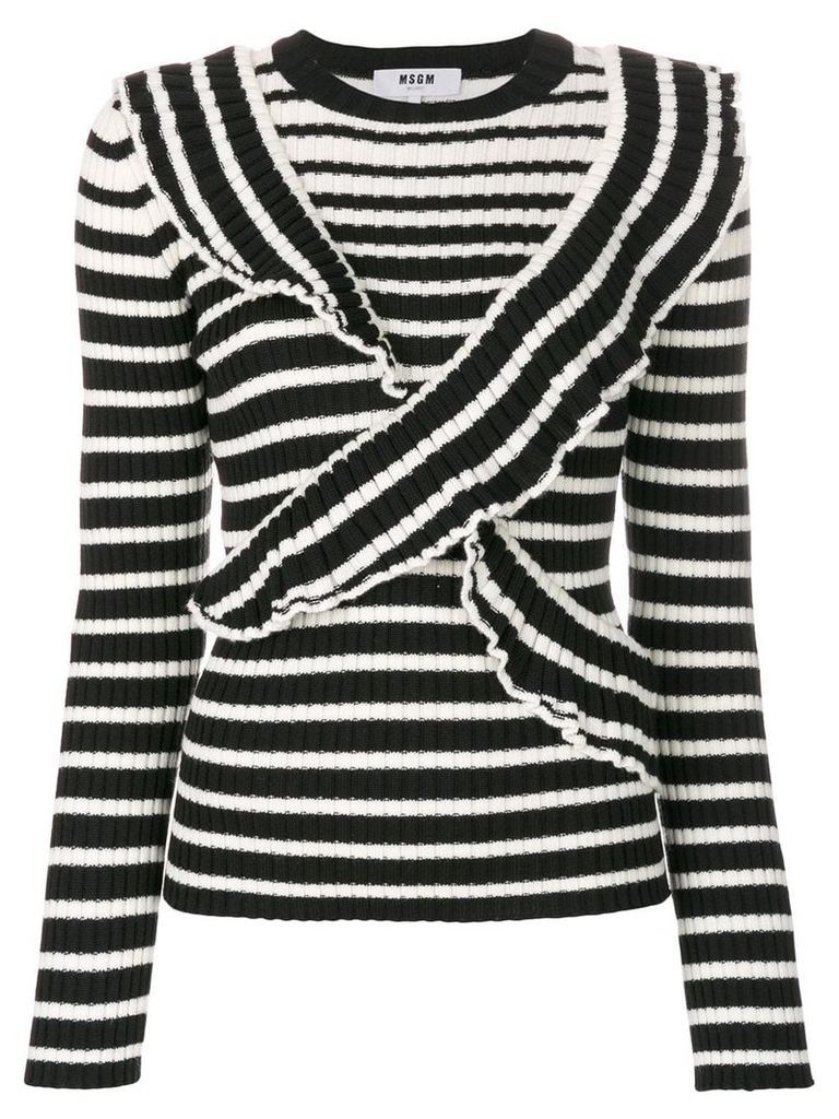 MSGM striped jumper - Black