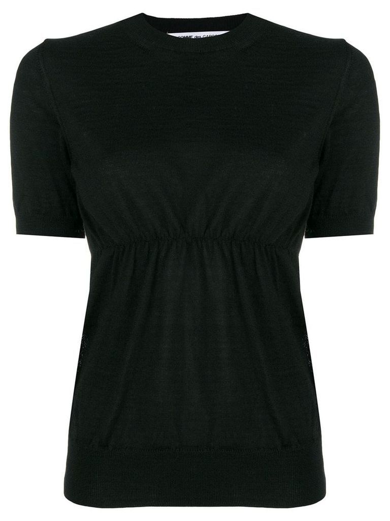 Comme Des Garçons Comme Des Garçons short sleeve knitted top - Black