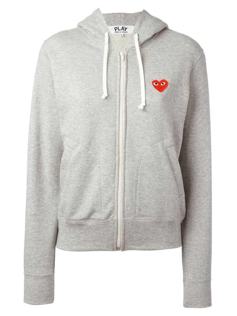 Comme Des Garçons Play embroidered logo hoodie - Grey