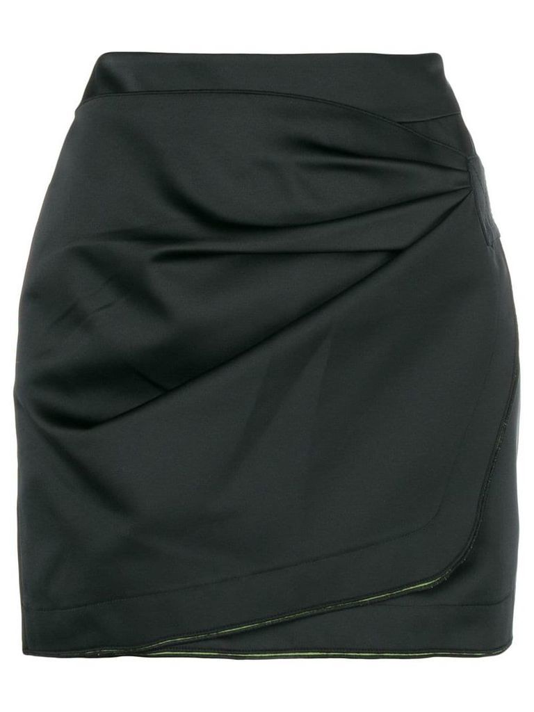 Nº21 wrap front mini skirt - Black