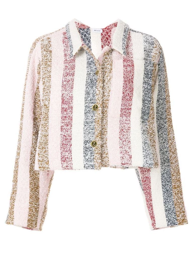 Thom Browne Bow Collar Striped Jacket - Multicolour