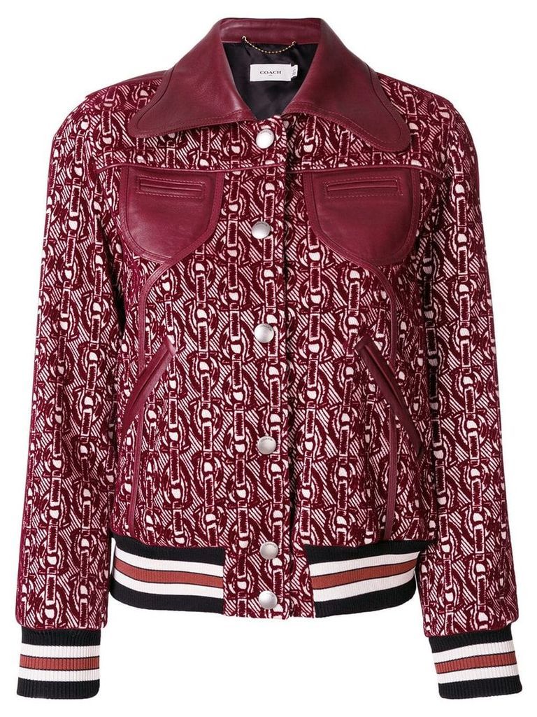 Coach signature chain link jacket - Red