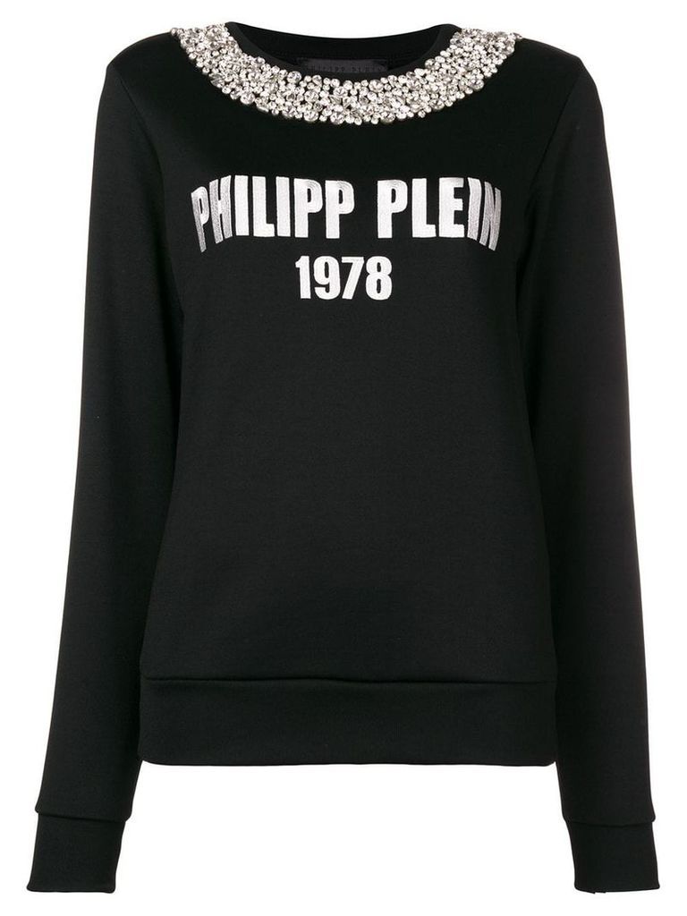 Philipp Plein logo knit jumper - Black