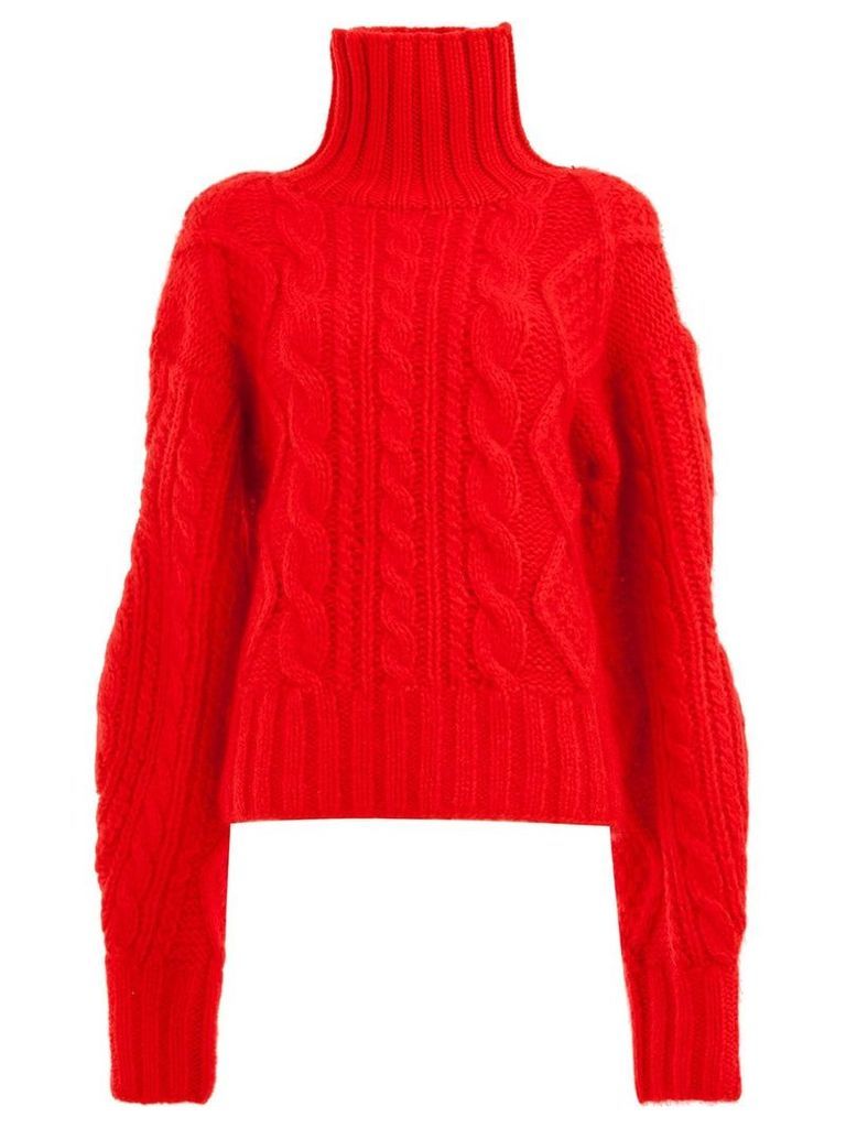 Aalto cable-knit jumper - Red