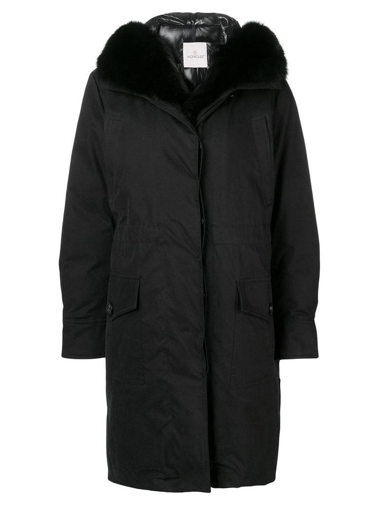 Moncler hooded parka coat - Black