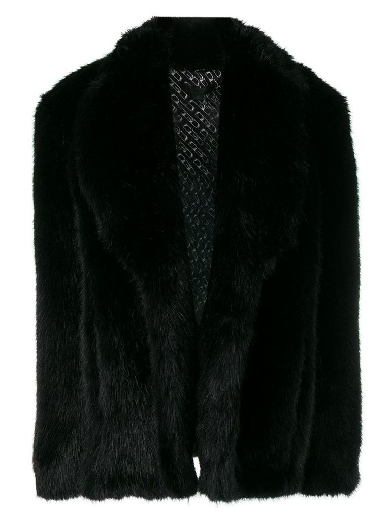 Alexander Wang short faux fur coat - Black