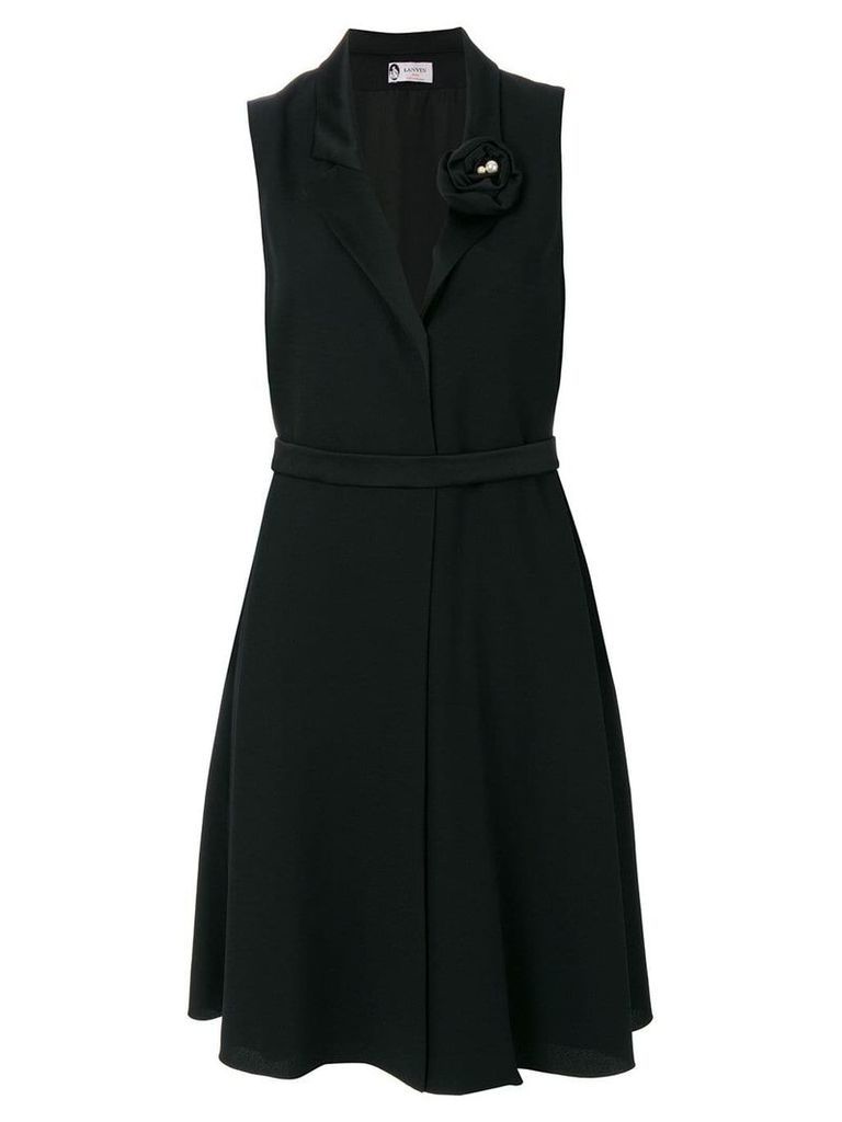 Lanvin rosette detail dress - Black