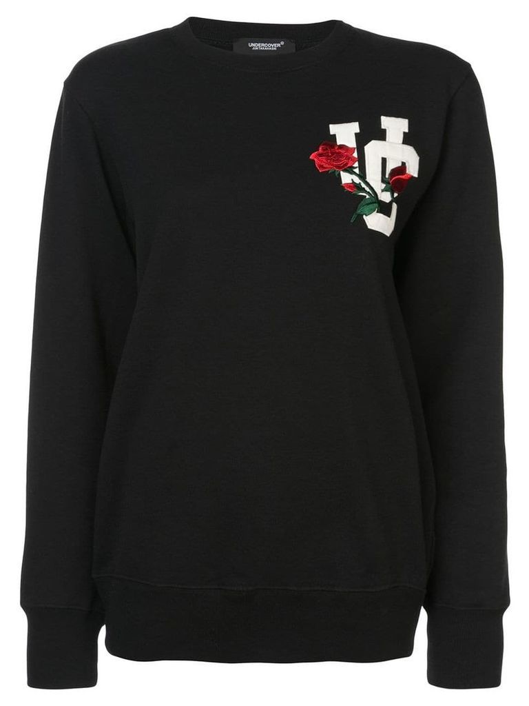 UNDERCOVER embroidered letterman sweatshirt - Black